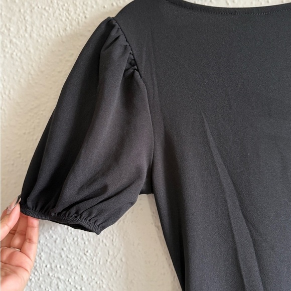 Windsor Black Wrap Midi Dress Size S - Picture 6 of 10